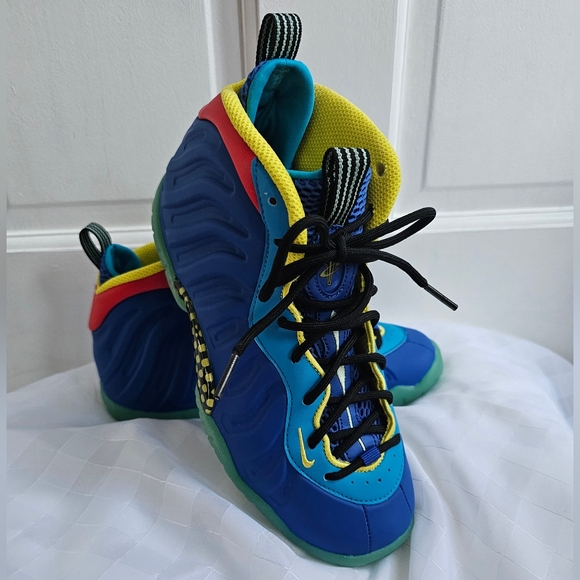 NIKE LITTLE POSITE ONE (GS) GAME ROYAL-YELLOW - Picture 6 of 11
